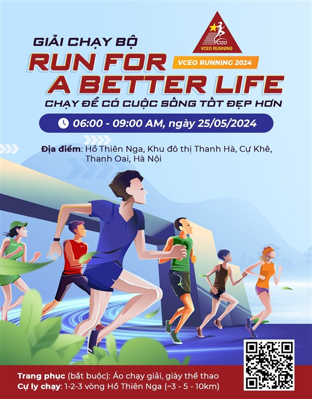Giải chạy bộ VCEO Running 2024 sắp diễn ra vào 25/05/2024